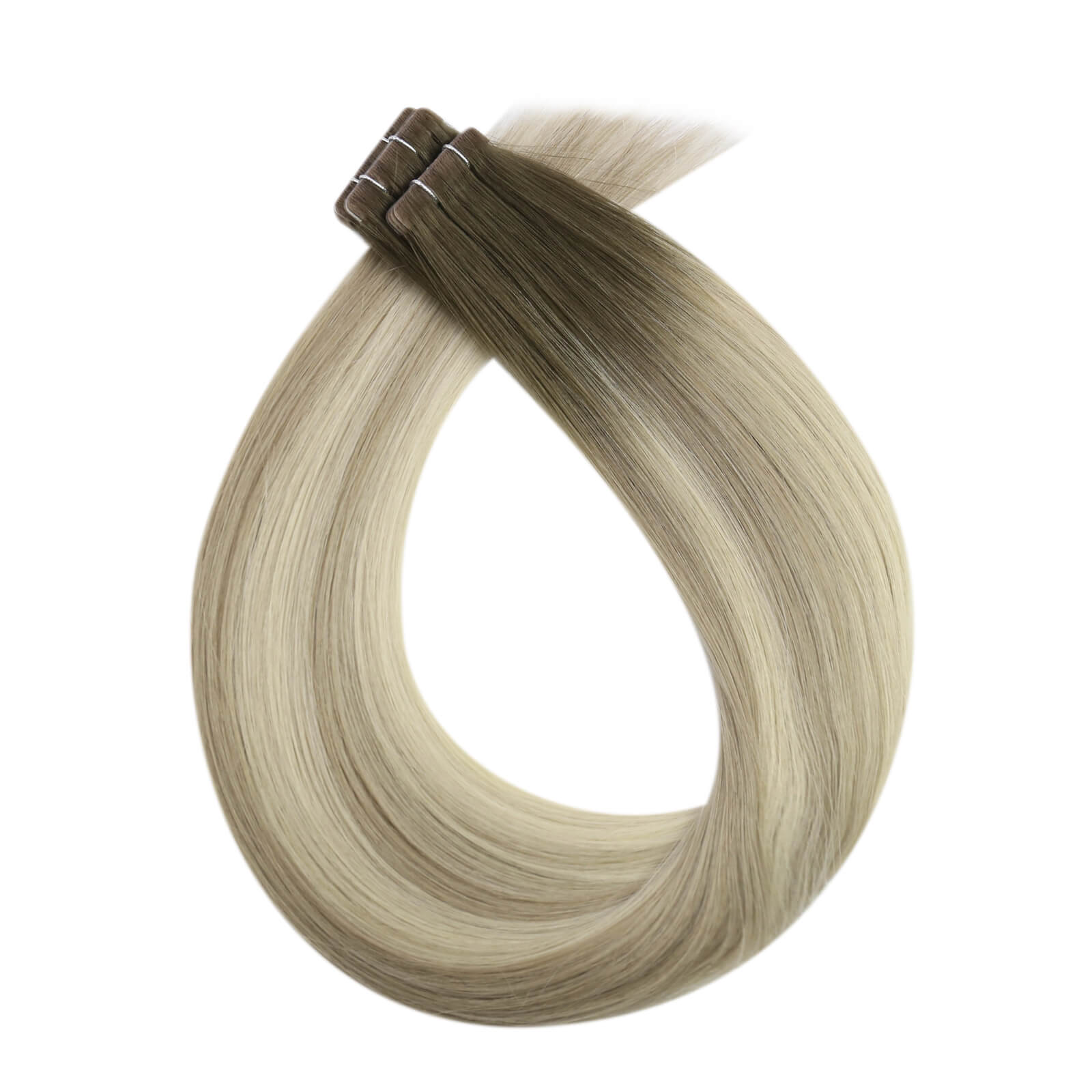 Virgin Hair Invisible Tape in Hair Extensions Virgin Hair Balayage Blonde #4/7/80