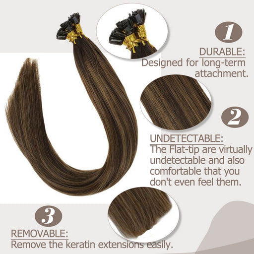 flat tip fusion human hair extentions