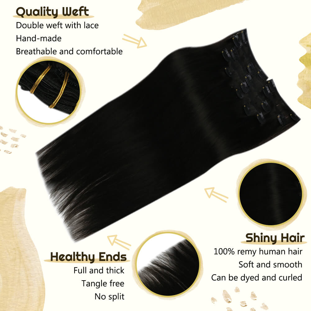 best clip in hair extensions clip ins straight clip in hairr blackhair